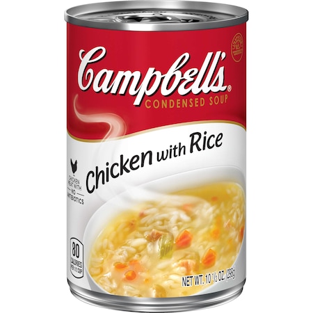 Campbell's Condensed Soup Red & White Chicken And Rice 10.5 oz., PK12 -  CAMPBELLS, 000024615